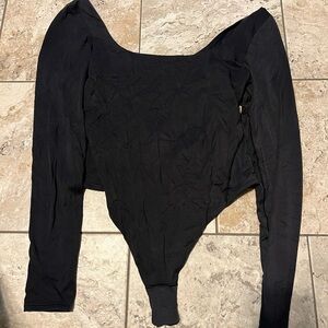 Elegant Black Long Sleeve Women's Top
